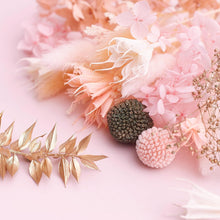Load image into Gallery viewer, Deluxe Dried Flower Box (Peachy Pinks, White & Gold)