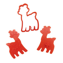 Load image into Gallery viewer, Christmas Cookie Cutters & Stamps - Santa's Workshop (Set of 3)