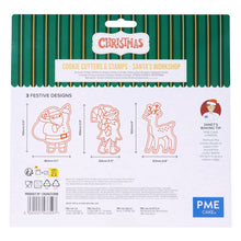 Load image into Gallery viewer, Christmas Cookie Cutters & Stamps - Santa's Workshop (Set of 3)