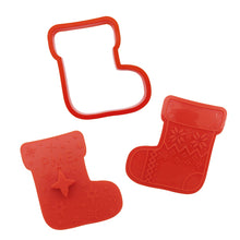 Load image into Gallery viewer, Christmas Cookie Cutters & Stamps - Cozy Christmas (Set of 3)