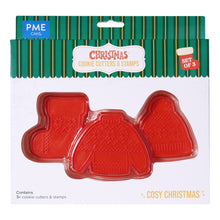 Load image into Gallery viewer, Christmas Cookie Cutters & Stamps - Cozy Christmas (Set of 3)