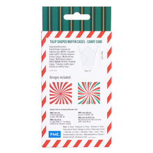 Load image into Gallery viewer, Christmas Tulip Muffin Cases - Candy Cane (Pack of 24)