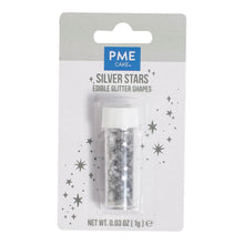 Load image into Gallery viewer, Edible Glitter Shapes - Silver Stars
