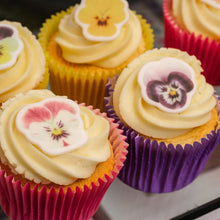Load image into Gallery viewer, Pansies Sugar Decorations - Pack of 16 (CLICK & COLLECT ONLY)