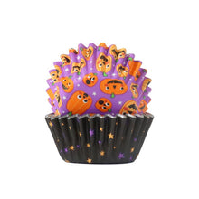 Load image into Gallery viewer, Halloween Mini Foil-lined Cupcake Cases - Pumpkin Party (Pack of 60)