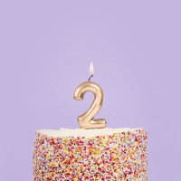 Load image into Gallery viewer, Gold Number Candle