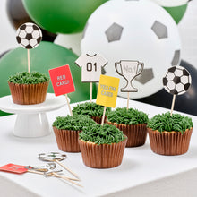Load image into Gallery viewer, Football Cupcake Toppers