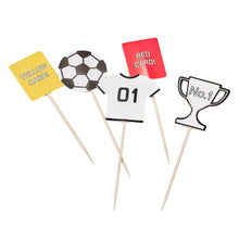 Load image into Gallery viewer, Football Cupcake Toppers