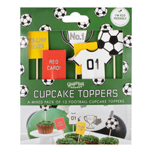 Load image into Gallery viewer, Football Cupcake Toppers