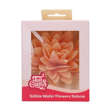 Load image into Gallery viewer, Orange Large Peony Deluxe Wafer Flower