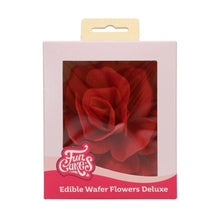 Load image into Gallery viewer, Red Large Rose Pastella Deluxe Wafer Flower