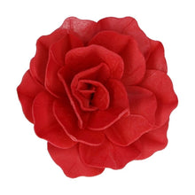 Load image into Gallery viewer, Red Large Rose Pastella Deluxe Wafer Flower