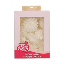 Load image into Gallery viewer, White Medium Pompom/Daisy Deluxe Wafer Flowers Pack Of 12