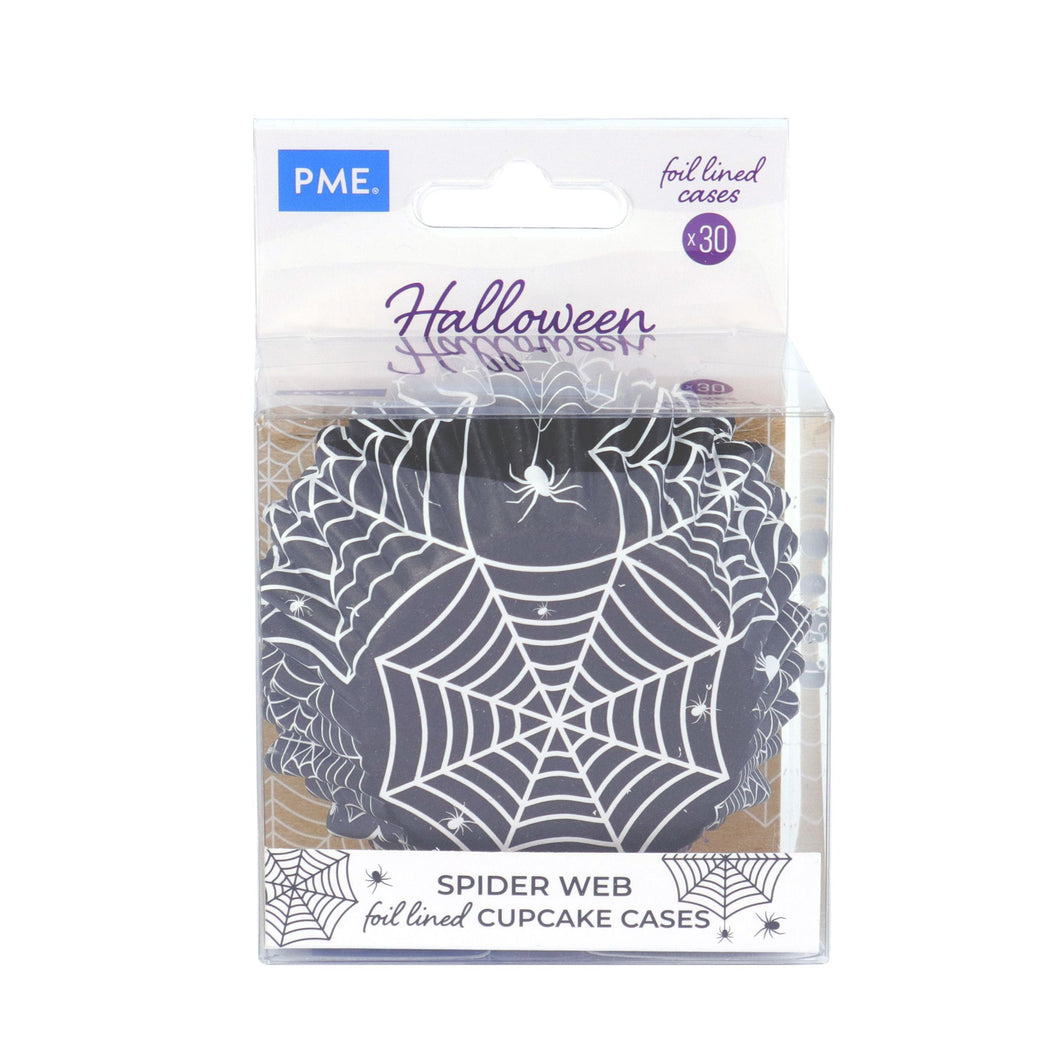 Halloween Spider Wed Foil Lined Cupcake Cases