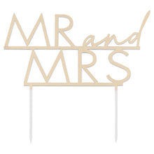 Load image into Gallery viewer, Gold Acrylic Mr & Mrs Wedding Cake Topper
