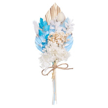Load image into Gallery viewer, Blue, Gold & White Palm Spear Bouquet