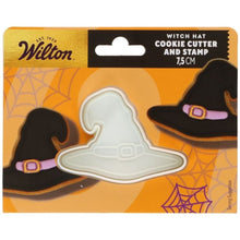 Load image into Gallery viewer, Witch Hat Cookie Cutter With Stamp 7.5cm