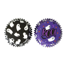 Load image into Gallery viewer, Halloween Foil-lined Cupcake Cases - Spooky Ghosts (Pack of 60)