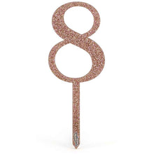 Load image into Gallery viewer, Acrylic Sparkling Fizz Number Cake Topper