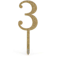 Load image into Gallery viewer, Acrylic Sparkling Fizz Number Cake Topper