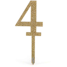 Load image into Gallery viewer, Acrylic Sparkling Fizz Number Cake Topper