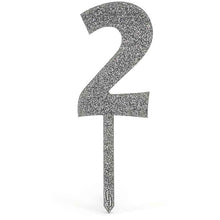 Load image into Gallery viewer, Acrylic Sparkling Fizz Number Cake Topper