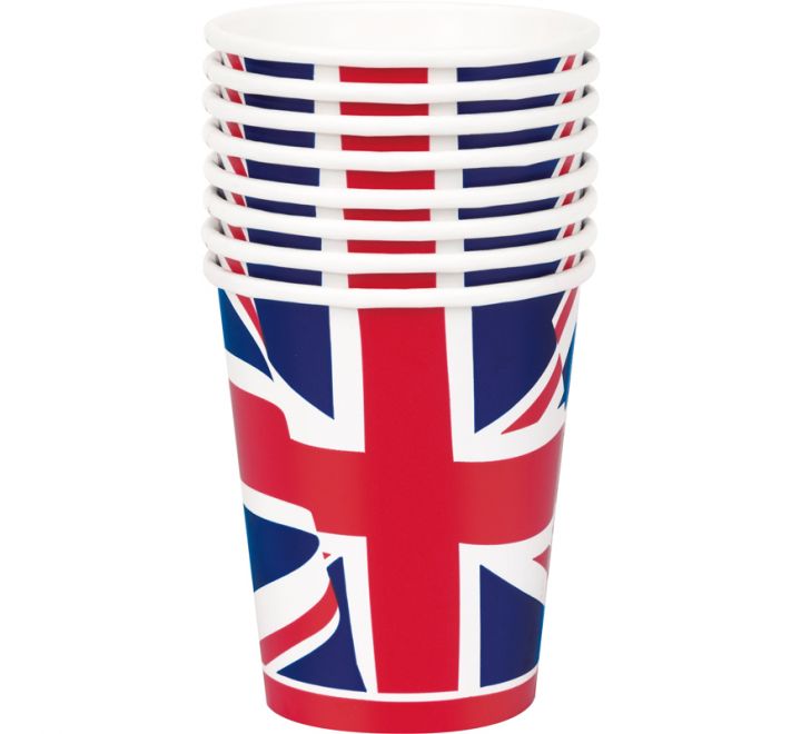 Union Jack 9oz Paper Cups 8ct