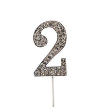 Load image into Gallery viewer, Silver Diamanté Numbers