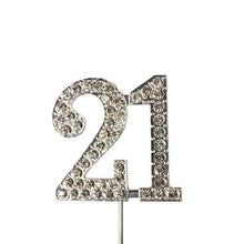 Load image into Gallery viewer, Silver Diamanté Numbers