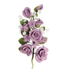 Load image into Gallery viewer, Gum Paste Rose Spray - 170mm
