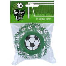 Load image into Gallery viewer, Foil Lined Football Baking Cases 25 Pack
