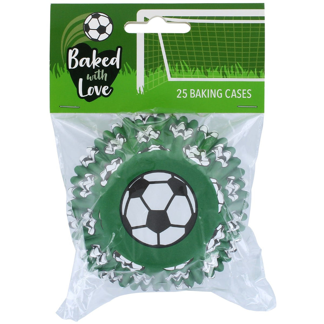 Foil Lined Football Baking Cases 25 Pack