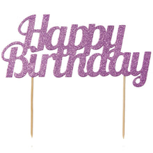 Load image into Gallery viewer, Glitter &#39;Happy Birthday&#39; Cake Topper
