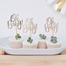 Load image into Gallery viewer, Oh Baby! Baby Shower Cupcake Toppers