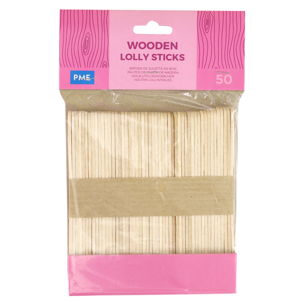 Wooden Lolly Sticks - Pack of 50