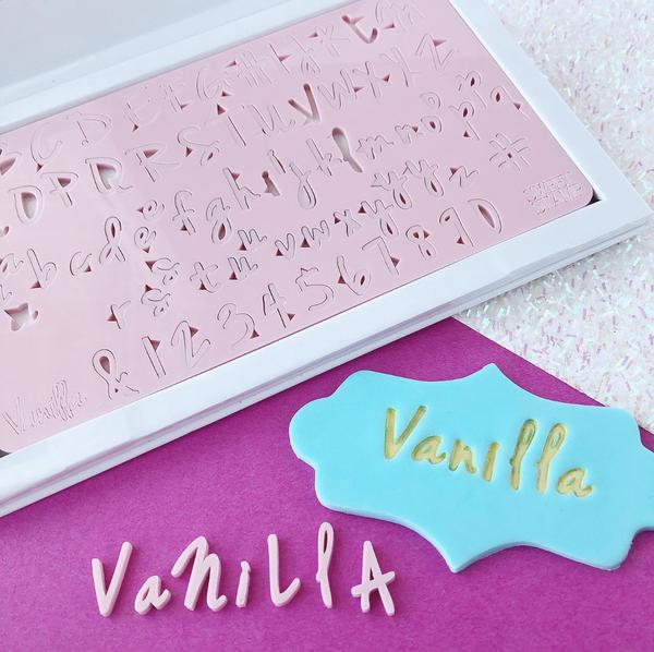 Vanilla Letter Embossing Set The Cake House