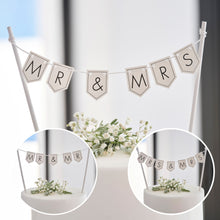 Load image into Gallery viewer, Customisable Wedding Cake Topper Bunting