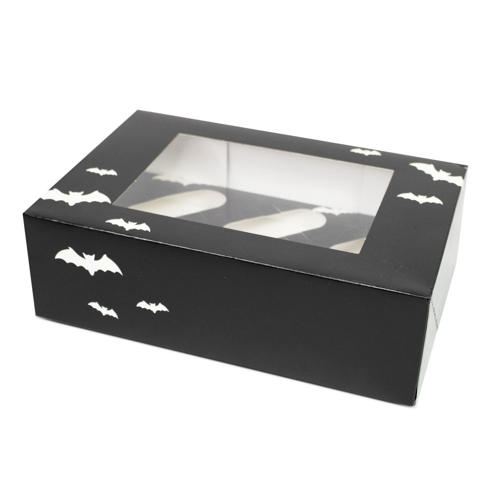 Bat Design Satin Cupcake Box