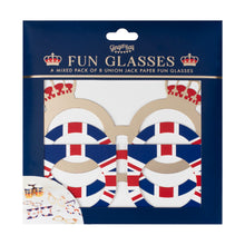 Load image into Gallery viewer, Coronation Party Union Jack Glasses