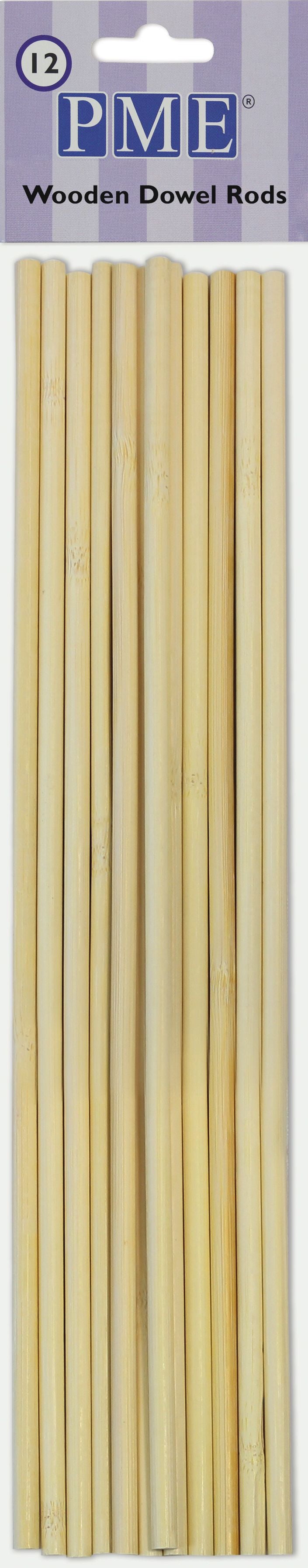Dowel Rods - Wooden Pk/12 (30cm / 12”)