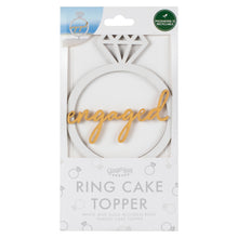 Load image into Gallery viewer, Wooden Engagement Ring Cake Topper