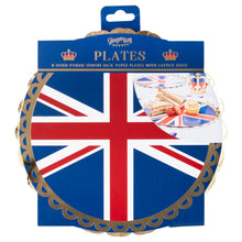 Load image into Gallery viewer, Union Jack Coronation Party Paper Plates