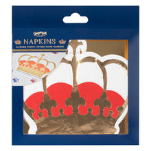 Load image into Gallery viewer, Gold Crown Coronation Party Paper Napkins