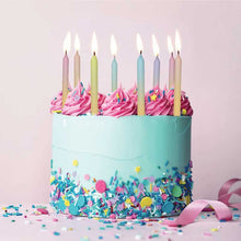 Load image into Gallery viewer, Pastel Rainbow Ombre Gold Candles
