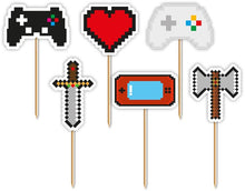 Load image into Gallery viewer, Gaming Party Cupcake Toppers

