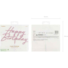 Load image into Gallery viewer, Pink Acrylic Happy Birthday Cake Topper
