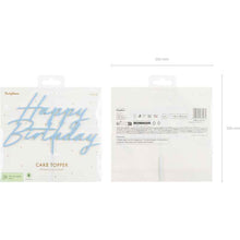 Load image into Gallery viewer, Misty Blue Acrylic Happy Birthday Cake Topper
