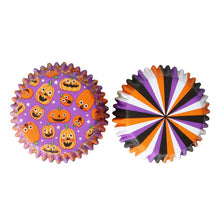 Load image into Gallery viewer, Halloween Foil-lined Cupcake Cases - Pumpkin Party (Pack of 60)
