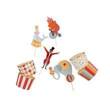 Load image into Gallery viewer, Circus Food Picks &amp; Food Cup Set - Pack of 12
