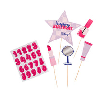 Load image into Gallery viewer, Pamper Party &#39;Happy Birthday&#39; Card Cake Topper Set
